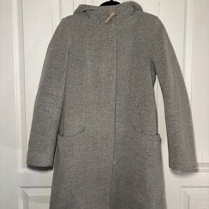 Aritzia Babaton Pearce gray long hooded wool coat